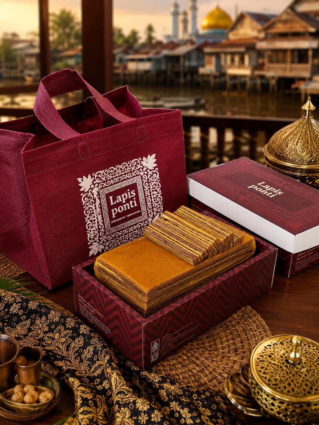 Lapis legit premium dengan lapisan sempurna yang menggugah selera