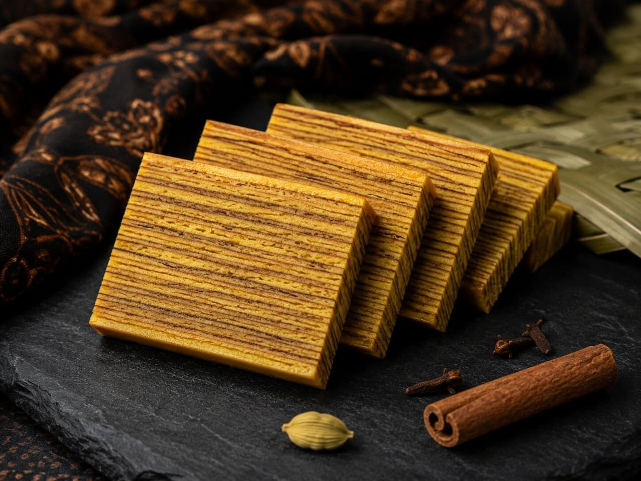 Lapis legit khas Pontianak dengan aroma rempah yang khas