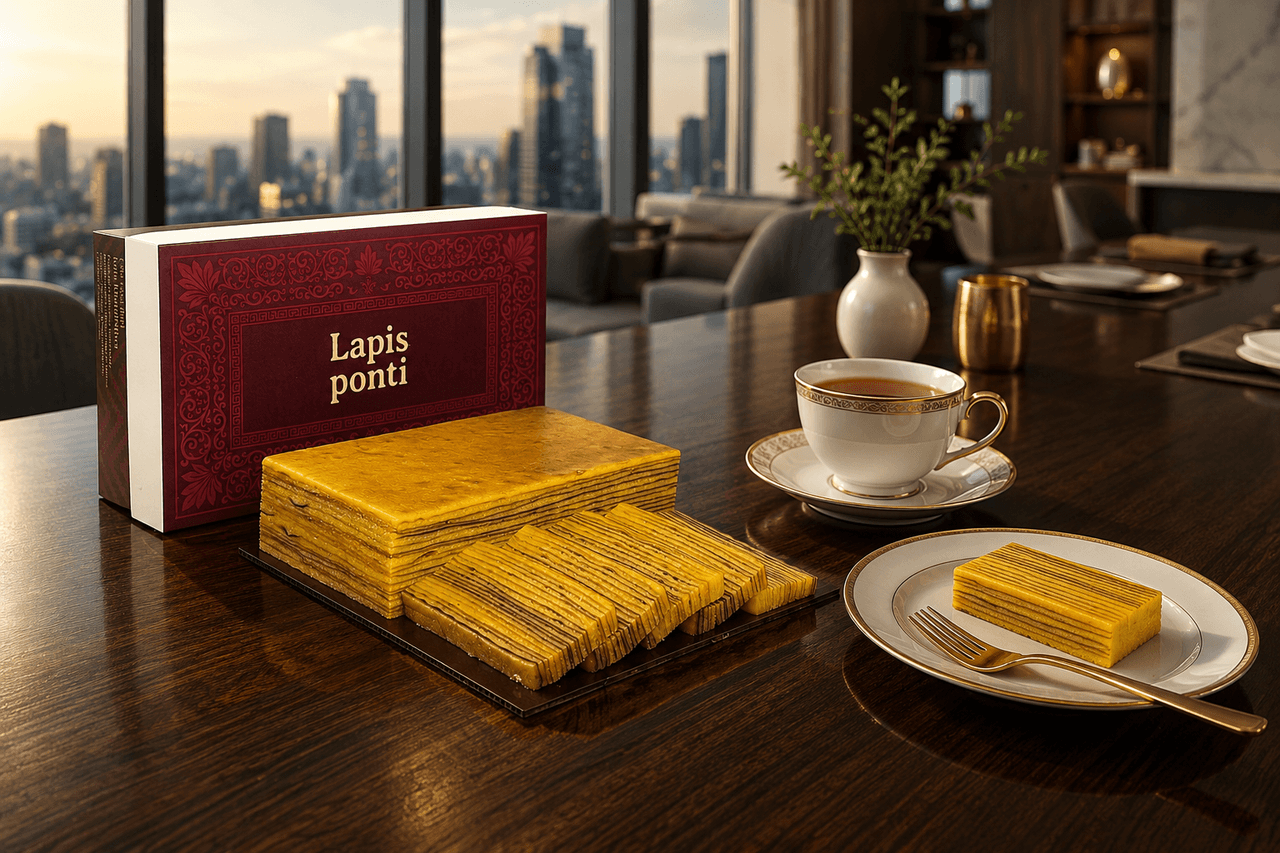 Perbandingan nilai dan kualitas lapis legit premium khas Pontianak dengan mentega Wijsman dalam kemasan gift box elegan